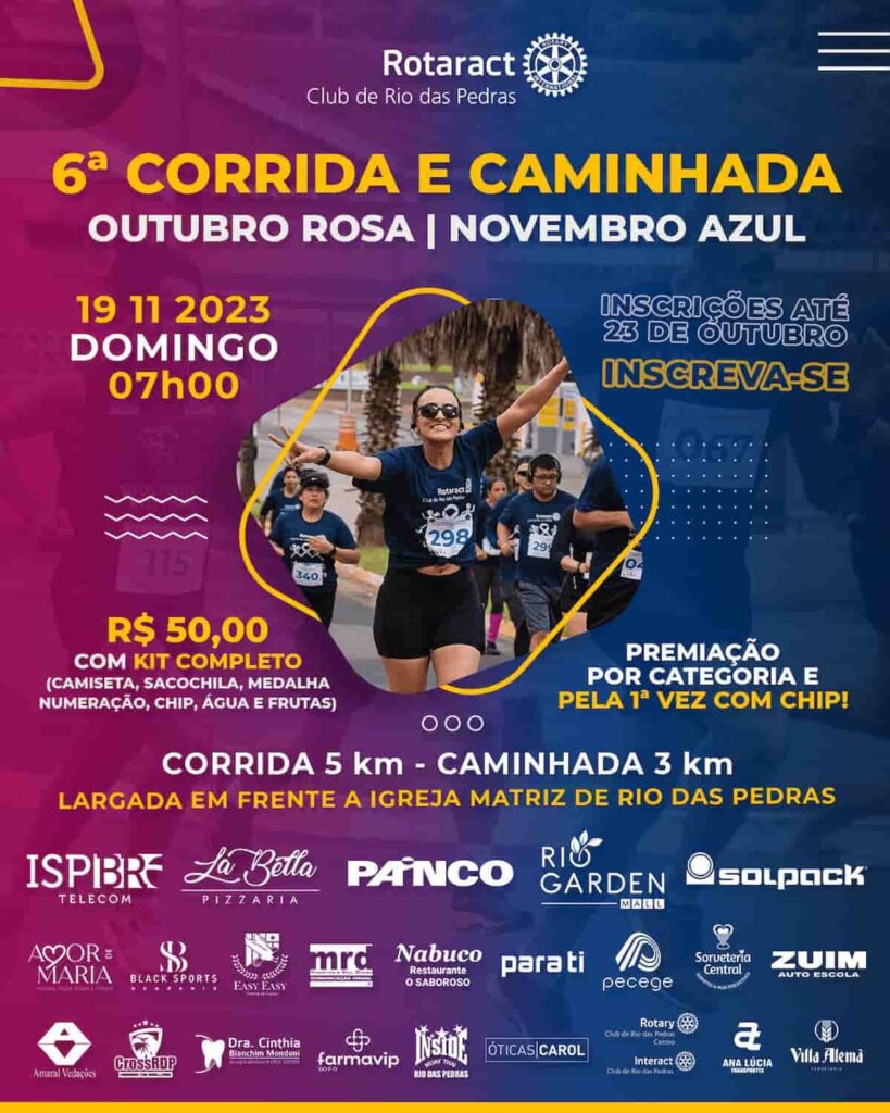 Corrida E Caminhada Outubro Rosa E Novembro Azul Calend Rio De Corrida