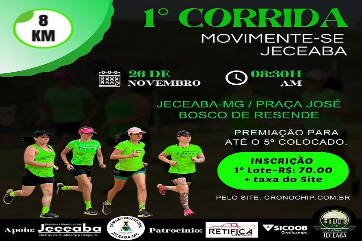 1ª Corrida Movimente Se Jeceaba Calendário De Corrida 6570