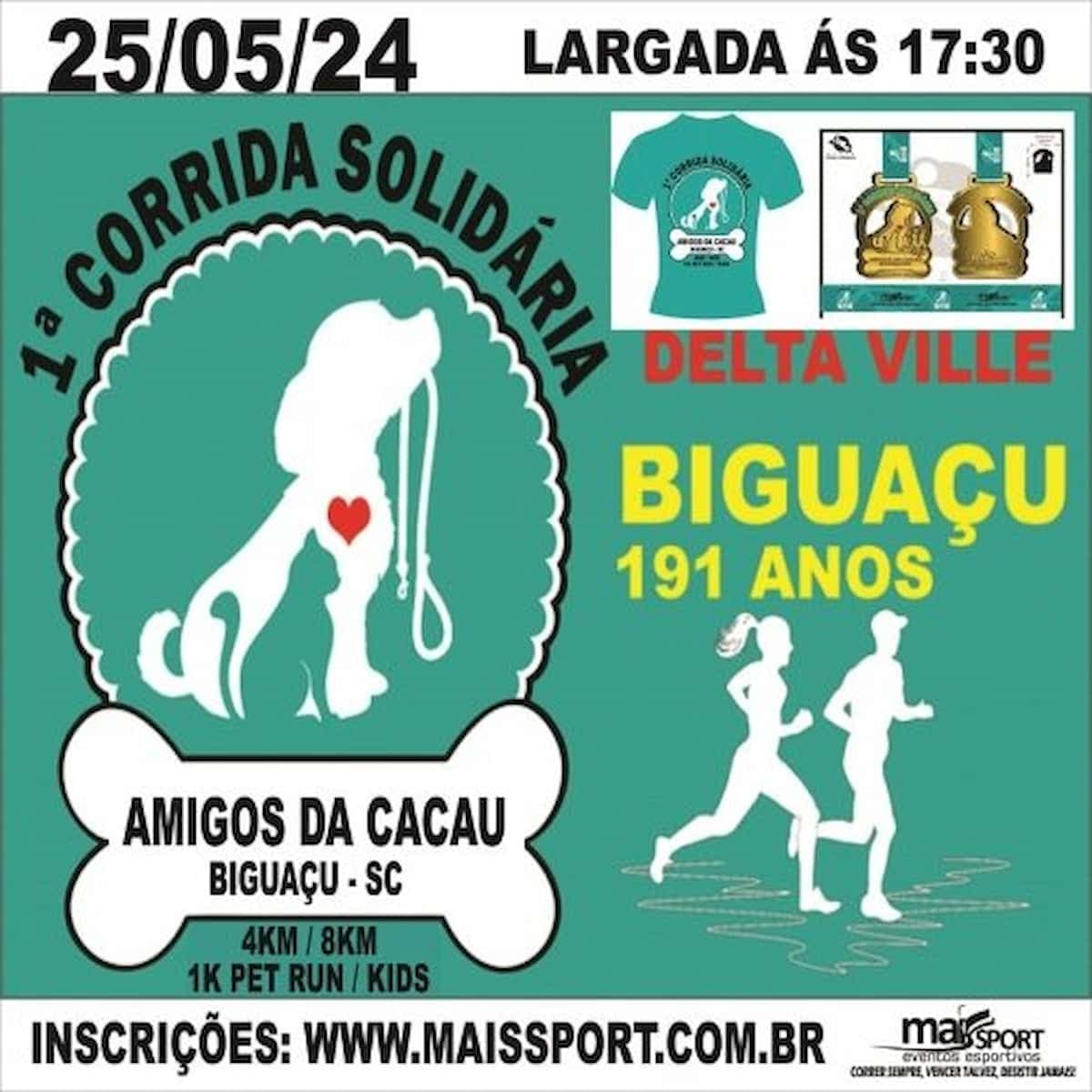 1ª Corrida Solidária Amigos Da Cacau Calendário De Corrida