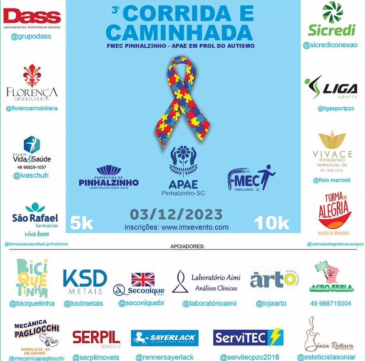 3ª Corrida E Caminhada Apae Calendário De Corrida 1091