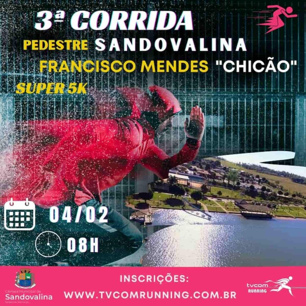 3ª Corrida Pedestre De Sandovalina Calendário De Corrida 9433