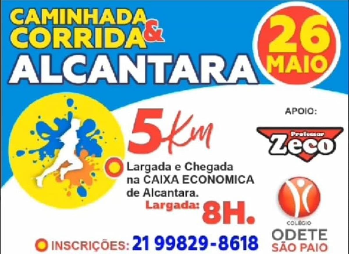 26ª Corrida E Caminhada Alcântara Calendário De Corrida