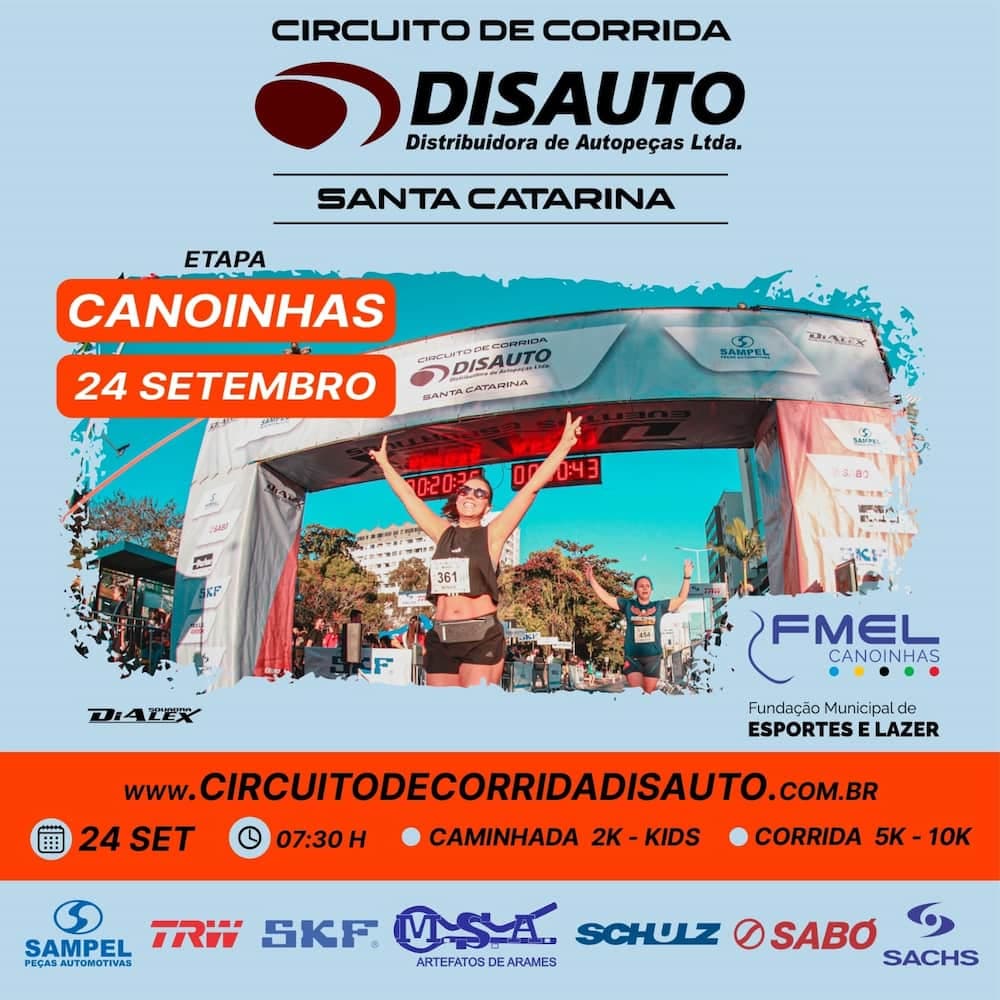 7ª etapa do Circuito de Corridas Disauto acontece em Joinville no