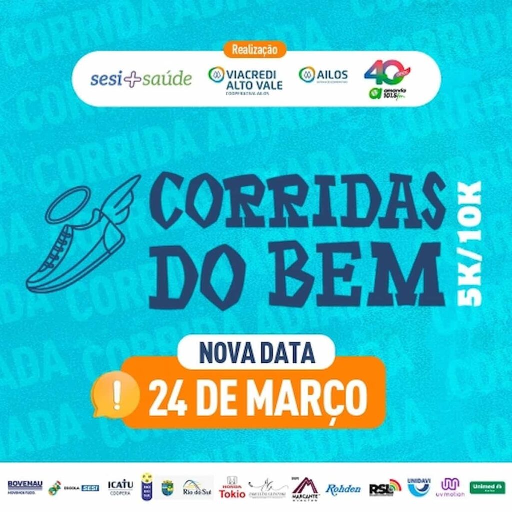 Corrida do Bem Sesi 2023 Rio do Sul Calendário de Corrida