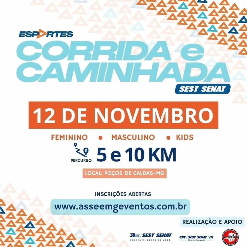 Caminhada E Corrida Sest Senat 30 Anos Calendário De Corrida