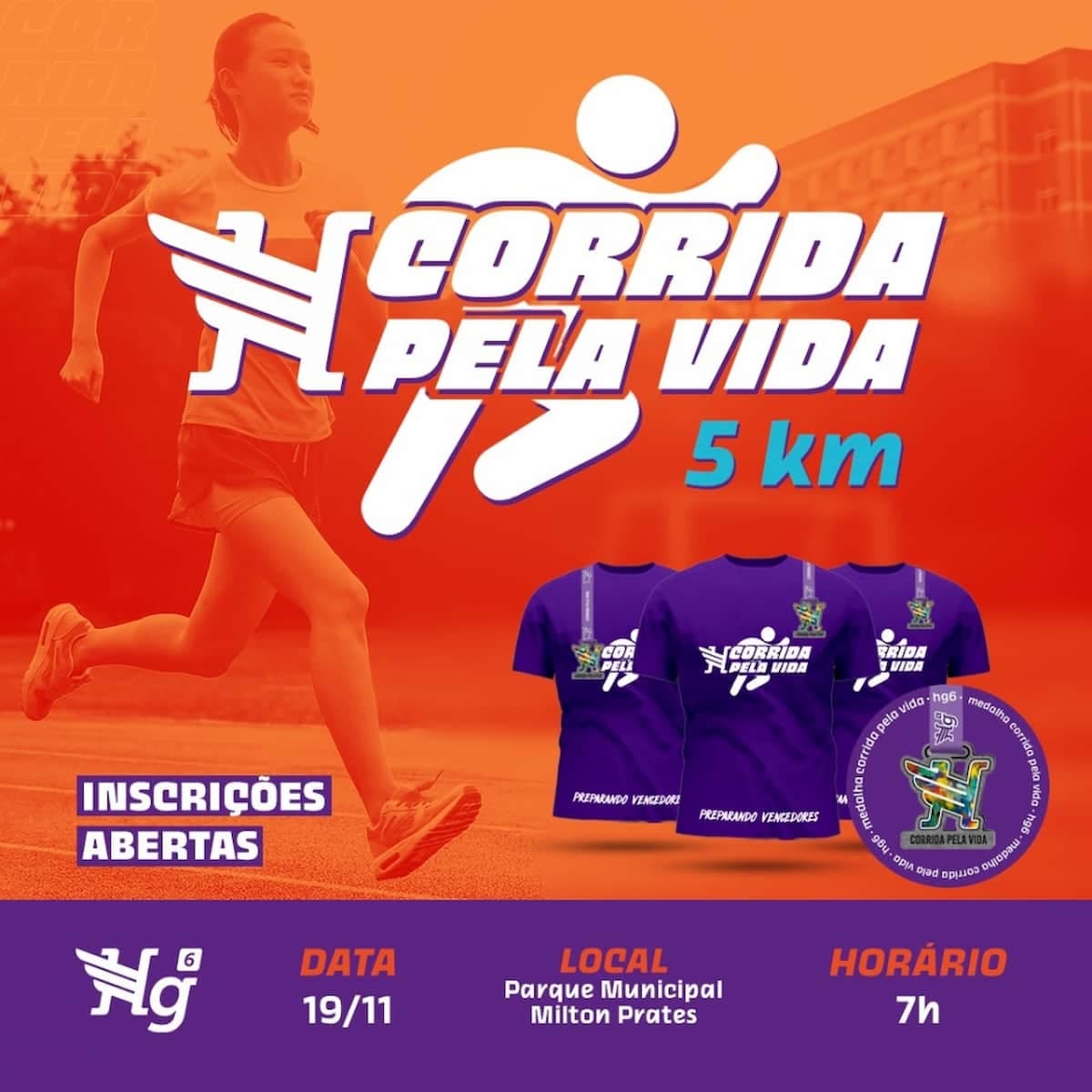 1ª Corrida Pela Vida Colégio Hg6 Calendário De Corrida 2062